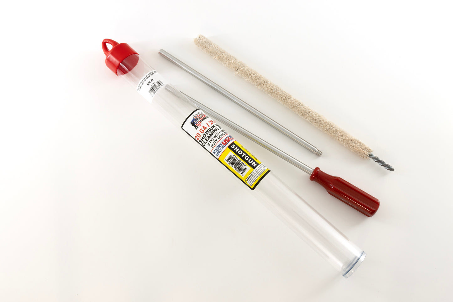 PRO SHOT CLEANING | 20/28 GA 3 PC SHOTGUN BORE CLEANING TOOL W/ HEAVY DUTY MOP