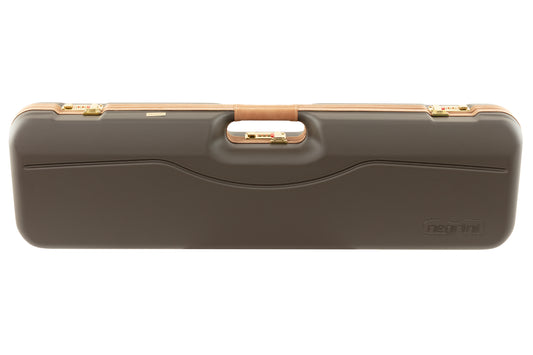 NEGRINI CASE | 1621B HUNTING | 1 O&U OR SXS / 1 LOW TO MEDIUM RIB BARREL UP TO 34" | BROWN / TAN LEATHER / NAVY