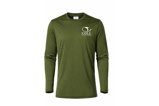 COLE APPAREL | COOLING PERFORMANCE LONG SLEEVE 44+ UPF | MILITARY GREEN